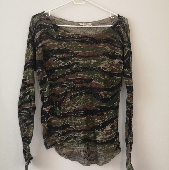 Ralph Lauren Camo knit top XS - Picture 1 of 3